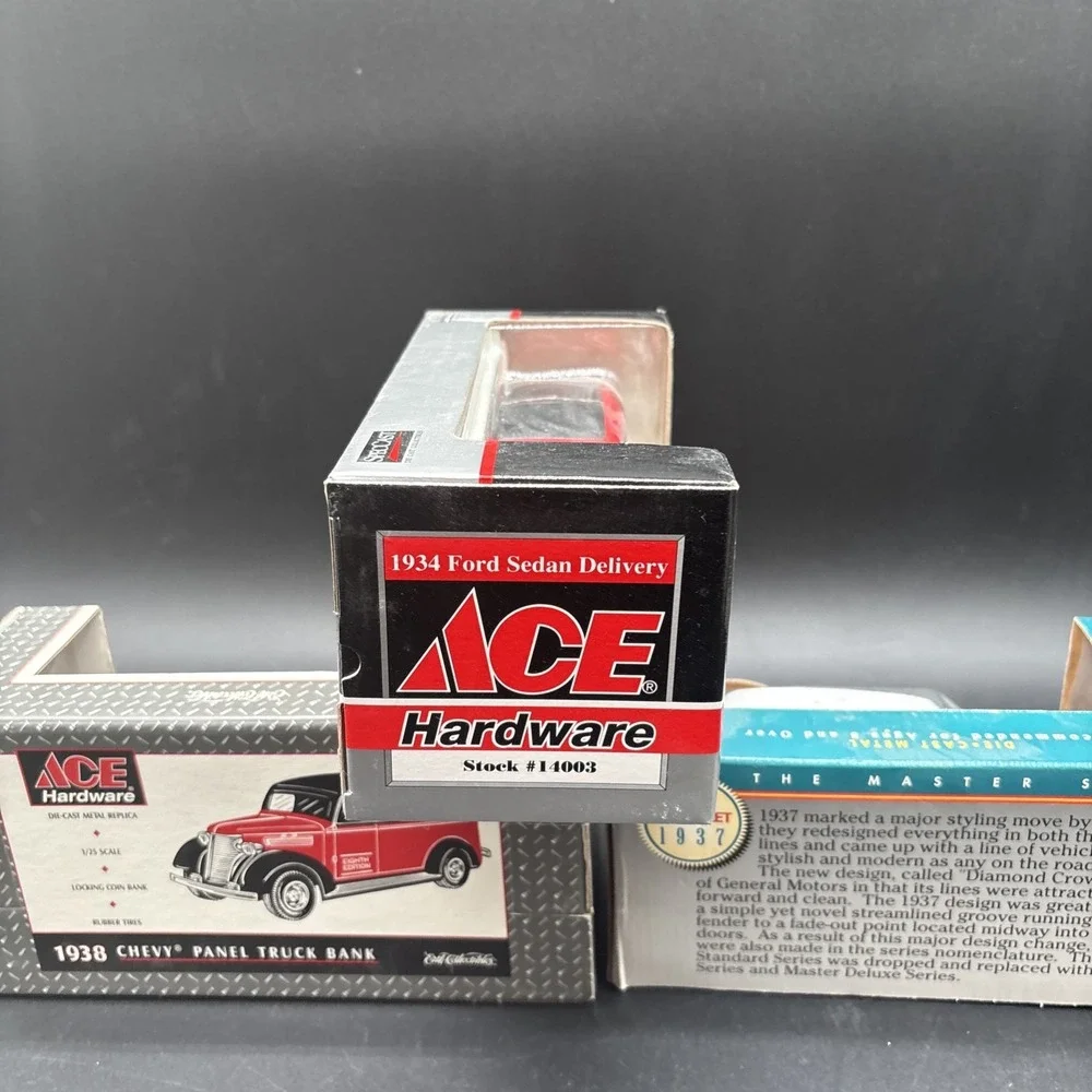Lot of 3 Ertl & Spec Cast ACE Hardware Chevy Coin Banks 1938 + 1937 NIB